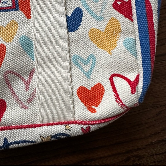 Brighton red white and blue Heart Canvas Totes - Picture 7 of 16